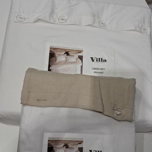 Villa By Noble Excellence Greek Key Duvet Cover Full/Queen - Picture 2 of 7